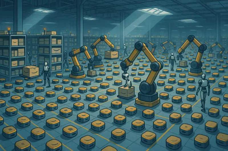 Amazon’s 75% Automation Goal Revealed in Leaked Documents, Highlighting Push for Advanced Robotics