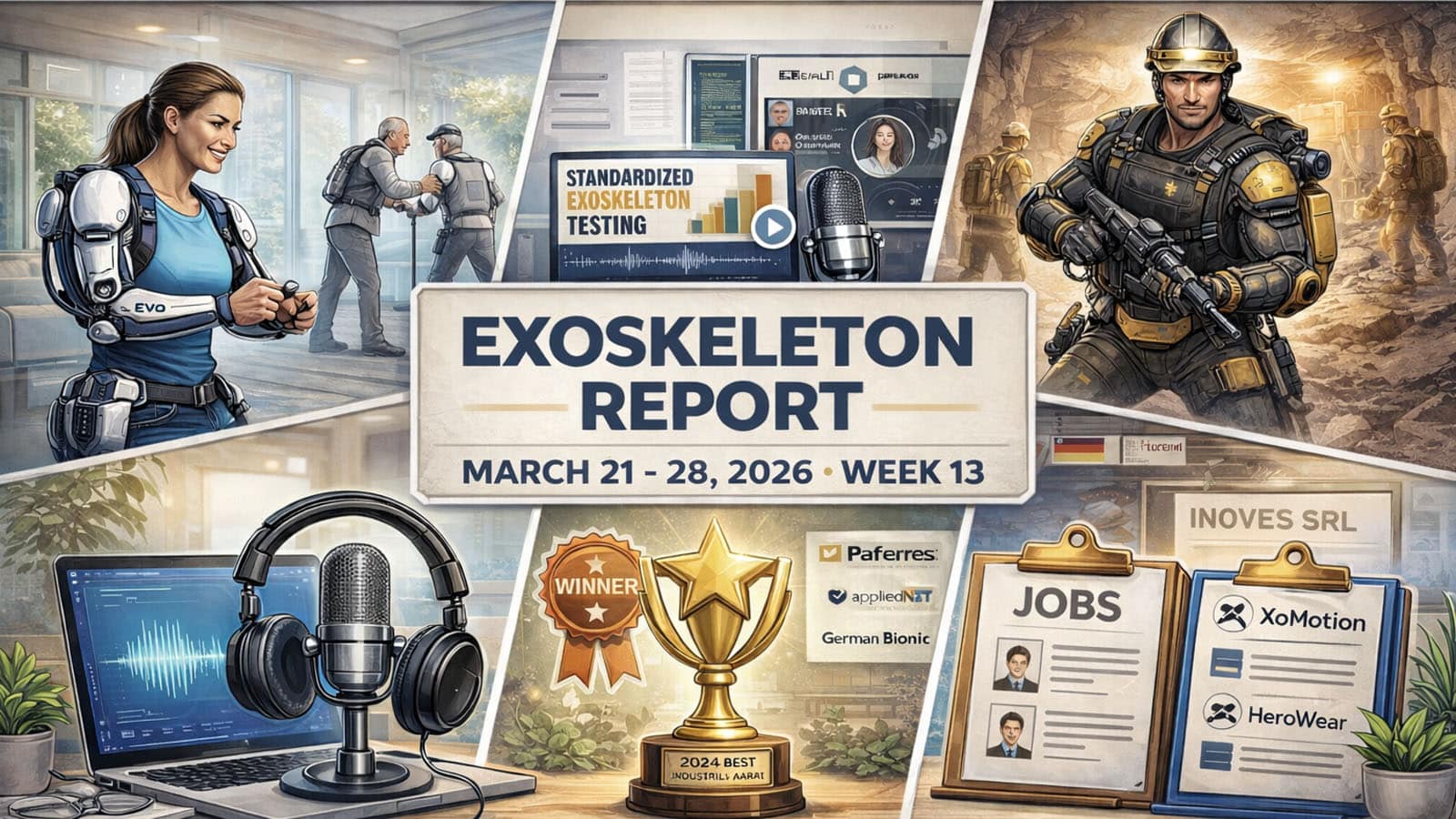 Exoskeleton News, March 28, 2026 – Week 13: First tease for a hip-knee consumer powered exo and much more!