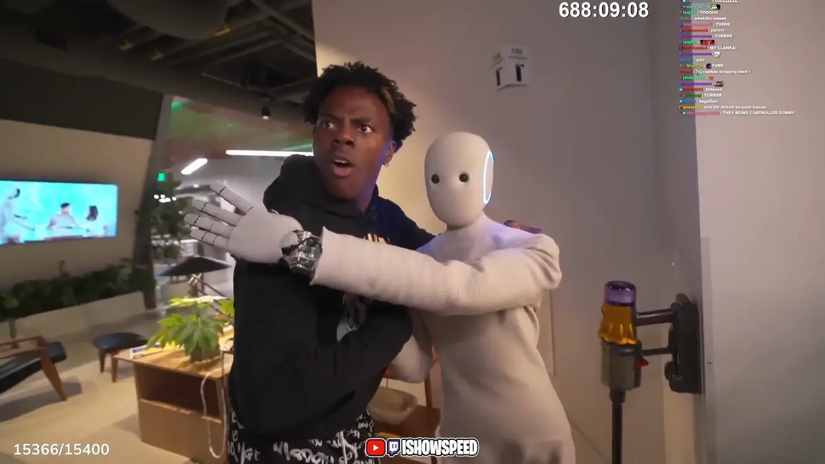 IShowSpeed's Chaotic Live Stream at 1X Offers an Unfiltered Look at NEO Humanoid Robots