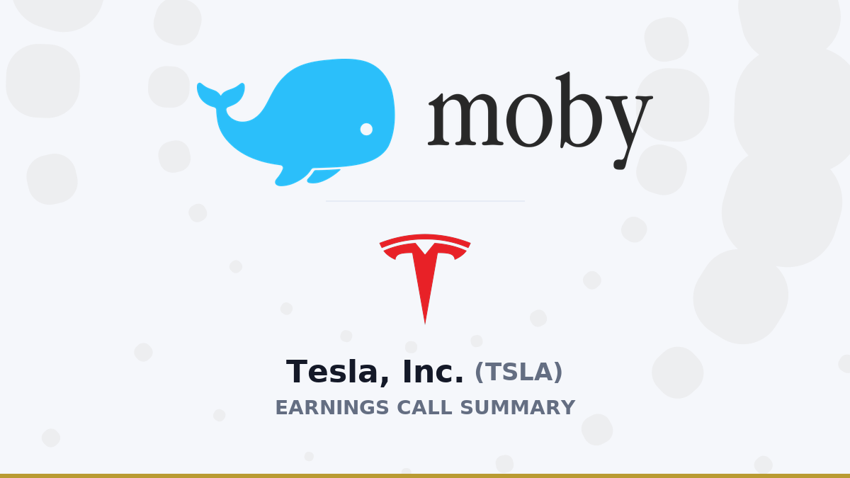 Tesla, Inc. Q1 2026 Earnings Call Summary