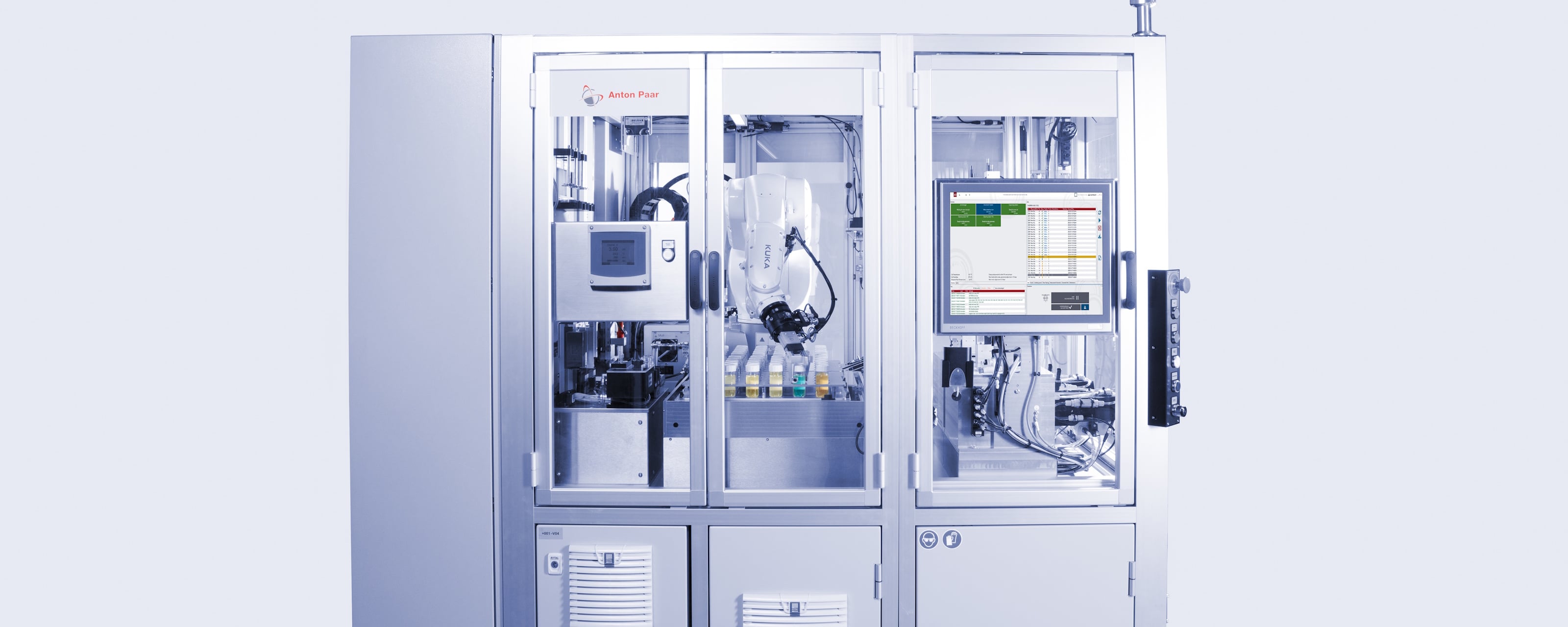 A KUKA robot works as a lab assistant at Anton Paar