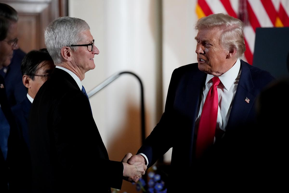 Trump traded over $50 million in 'Magnificent 7' stocks last quarter, loading up on Apple and Google and selling Tesla