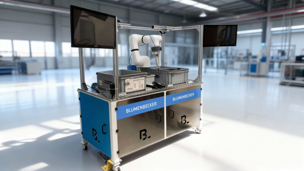 AI-powered robotic cell for flexible parts extraction