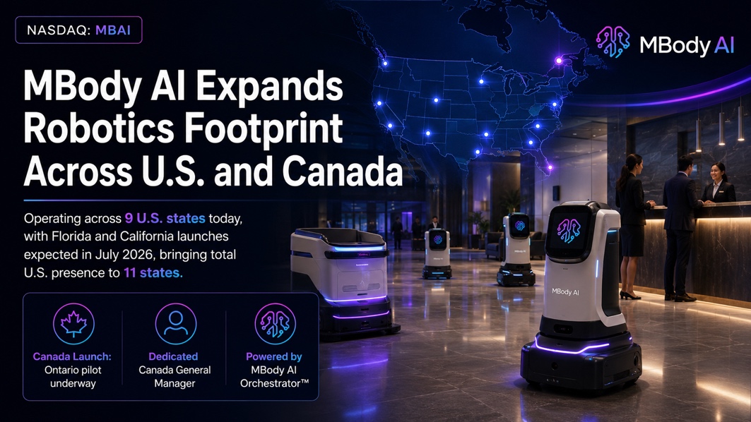 MBody AI expands service robotics operations to eleven states and Canada
