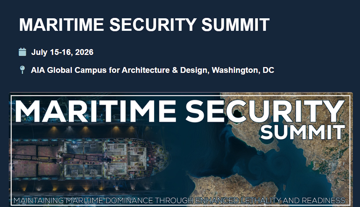 Maritime Security Summit: Washington DC, USA - July 15-16, 2026
