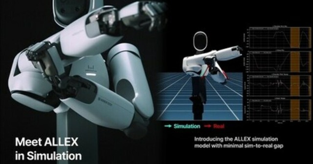 South Korea's WIRobotics unveils simulation model of humanoid "ALLEX," marking a step towards building a physical AI ecosystem.