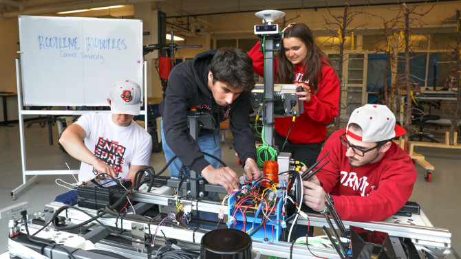 Cornell Undergraduates' Electric Weed-Killing Robot Wins Grand Prize at Competition