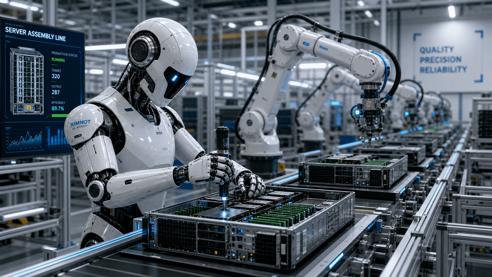 Rimnot and Yuantu Launch 10K-Unit Robot Deployment for Server Manufacturing