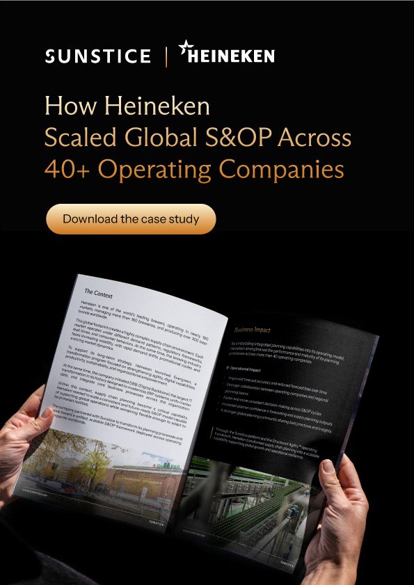 Heineken Enhances Global S&OP Across 40+ Companies Using Sunstice