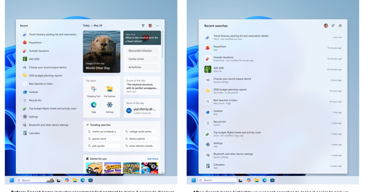 Microsoft Enhances Windows 11 Search Box by Prioritizing Local Results Over Web Promotions