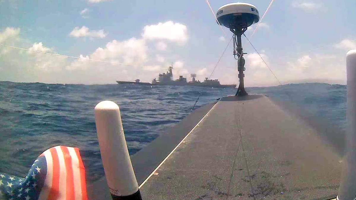 Seasats' Lightfish USV Encounters Chinese Destroyer, Raising Engagement Rule Concerns