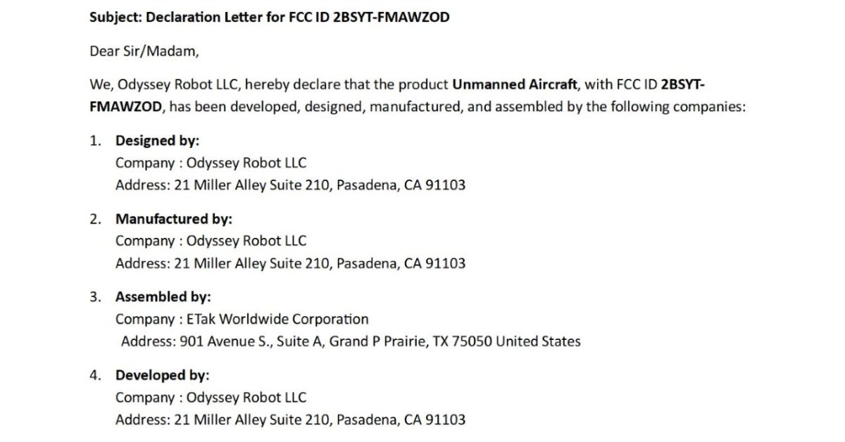FCC Initiates Revocation of Equipment Approvals for Odyssey Robot Amid DJI Allegations