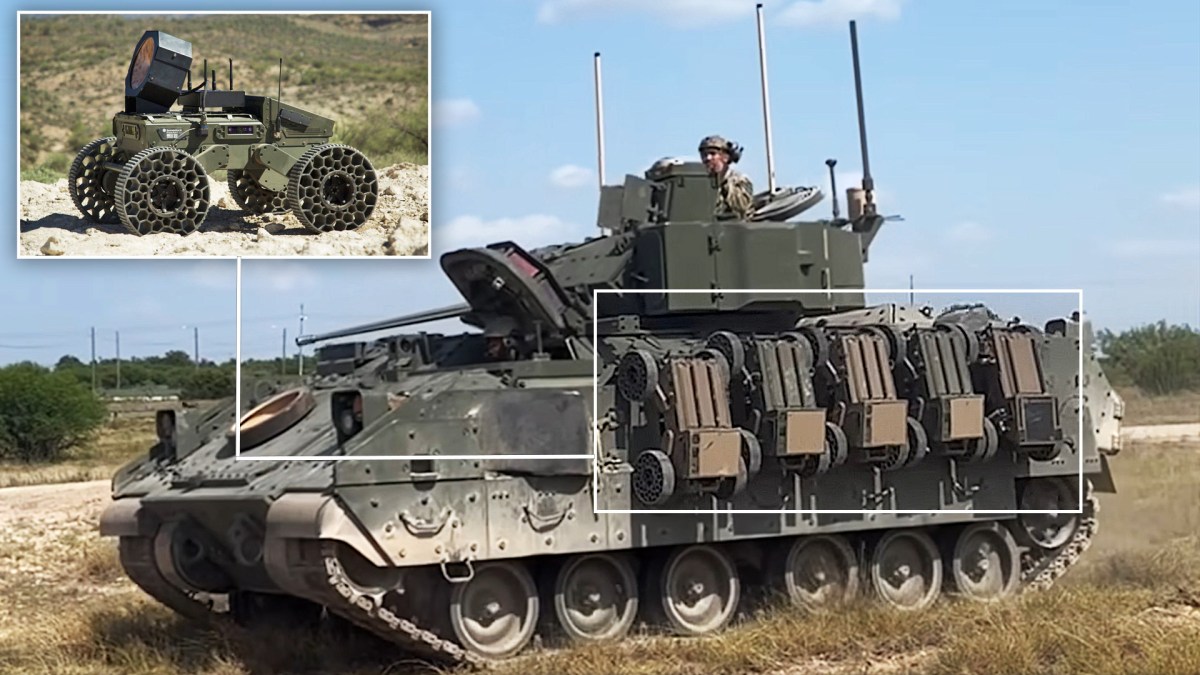 Bradley Fighting Vehicle Demonstrates Swarming Ground Drones in Recent Military Exercise
