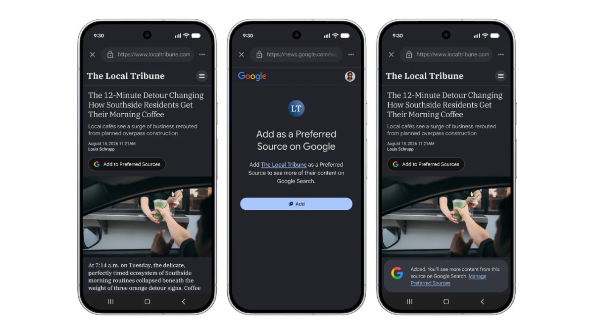 Google Introduces 'Preferred Sources' Button to Help Publishers Combat AI Traffic Declines