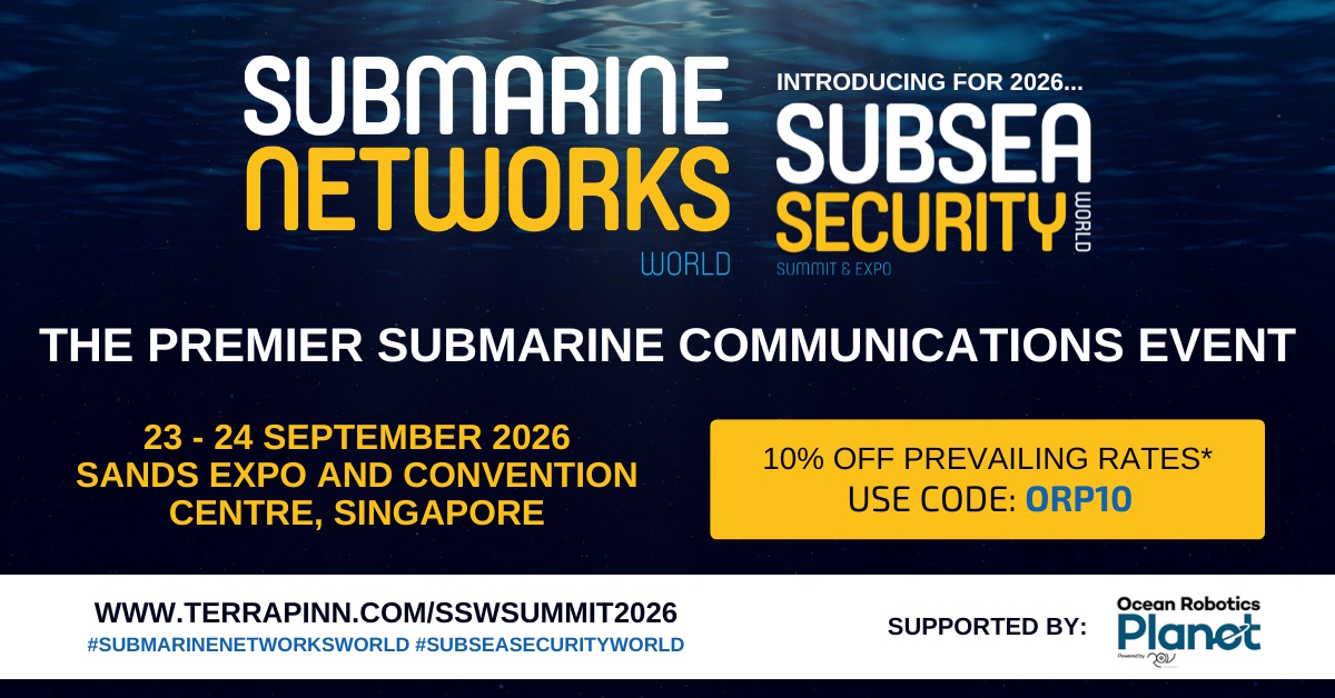 Submarine Networks World and Subsea Security World Set for Singapore on September 23-24, 2026