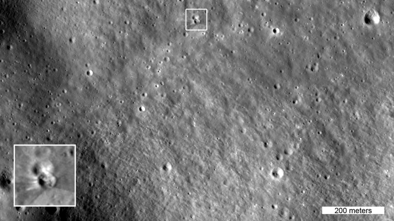NASA's Lunar Reconnaissance Orbiter Captures Impact Site of SpaceX Falcon 9 on Moon