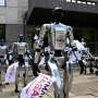 Thirty Robots Demonstrate for AI Regulation in Warsaw, Poland