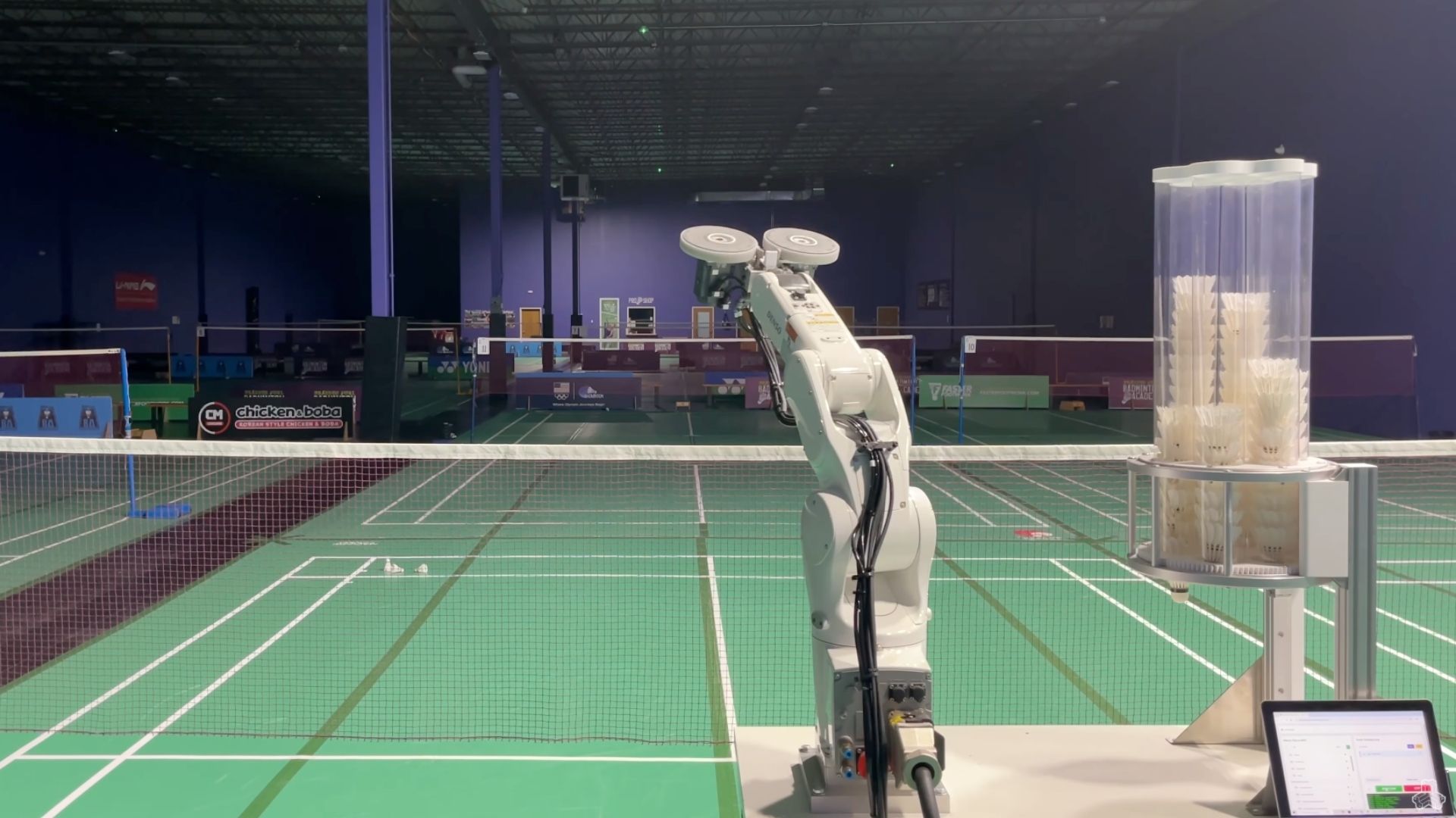 Denso VS-050 Robot Arm Transformed into Automated Badminton Serving Machine