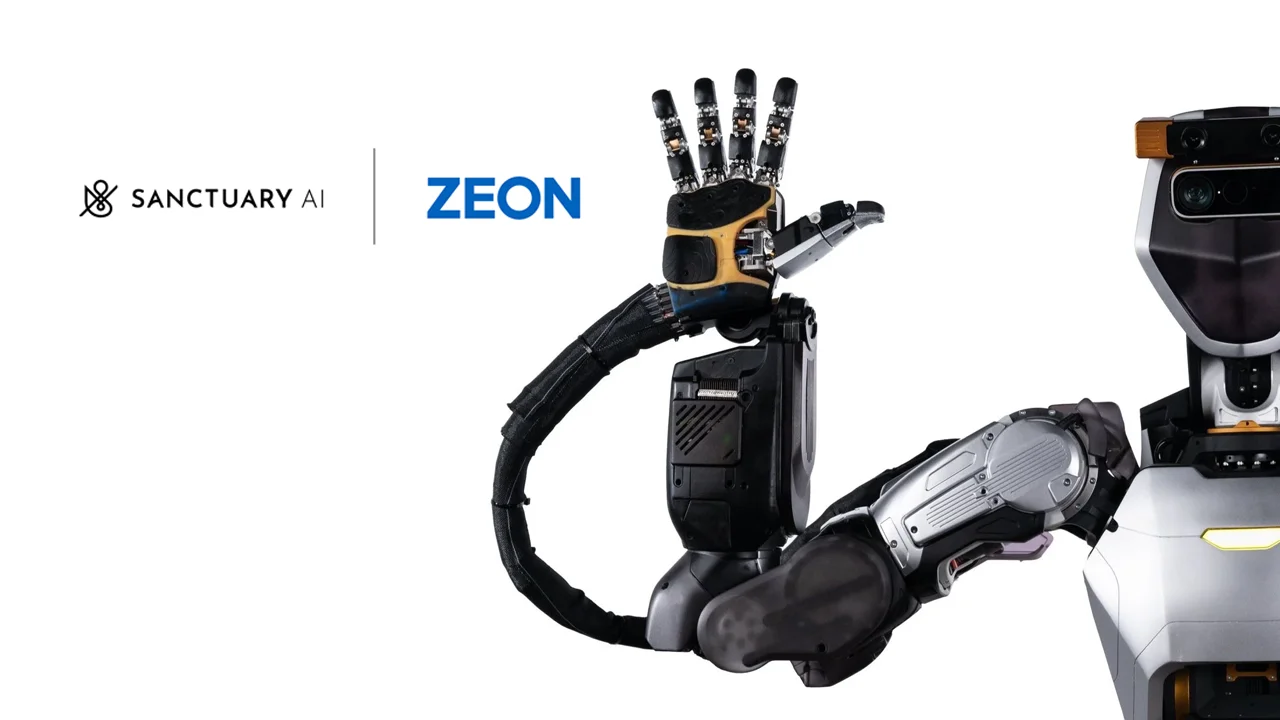 Sanctuary AI Partners with Zeon to Enhance Materials for Industrial Robotic Hands