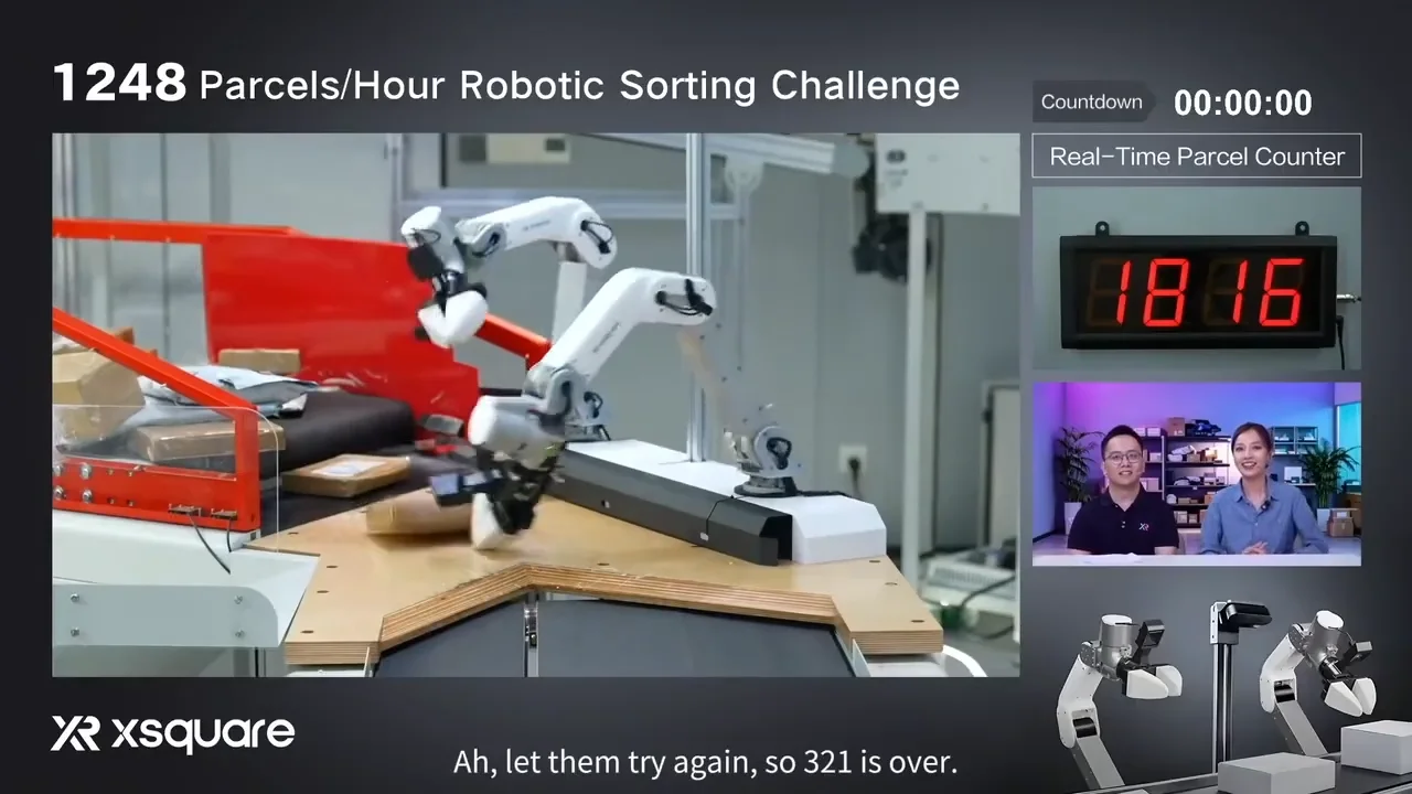 X Square Robot Achieves 1,816 Parcels Per Hour in Live Sorting Challenge