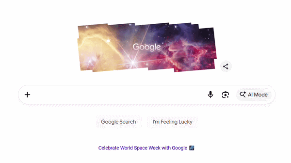 Google Celebrates World Space Week 2026 with Doodle Featuring Rosebud Nebula